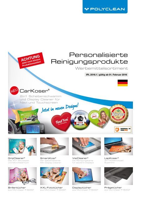 Personalisierte Reinigungsprodukte als Werbemittel