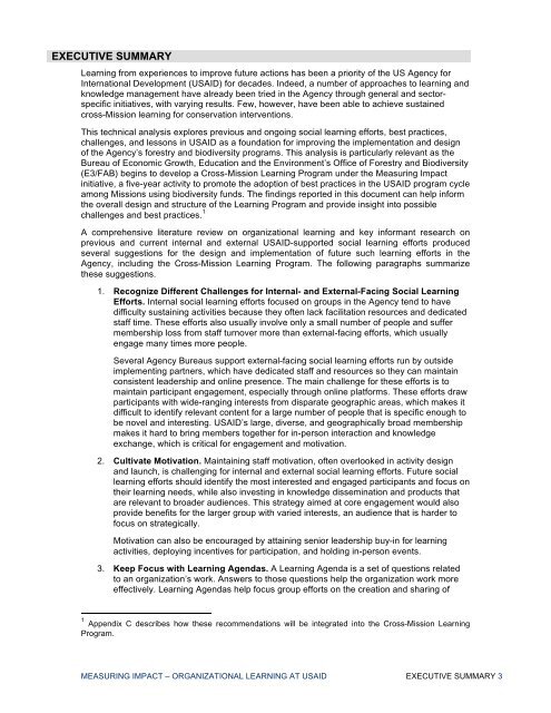 MEASURING IMPACT Making Use of the Portfolio Organizational Learning at USAID