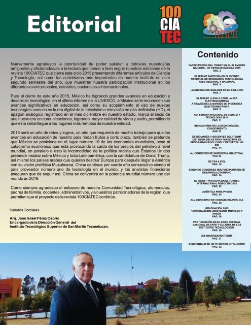 Revista 100CIATEC Edicion 18 Ago - Dic 2015