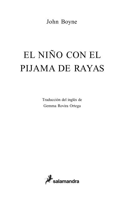 El niño con el pijama de rayas - John Boyne