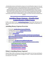 Autoblog Money Express review and Autoblog Money Express $11800 Bonus & Discount