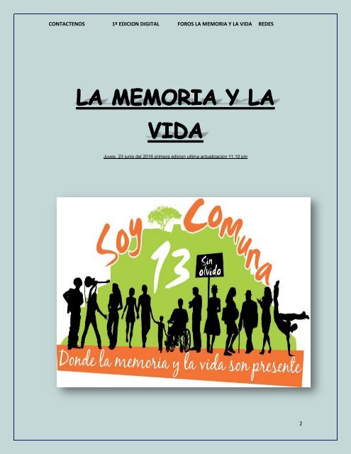 LA MEMORIA Y LA  VIDA