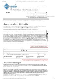 Email Address of Gastroenterologists