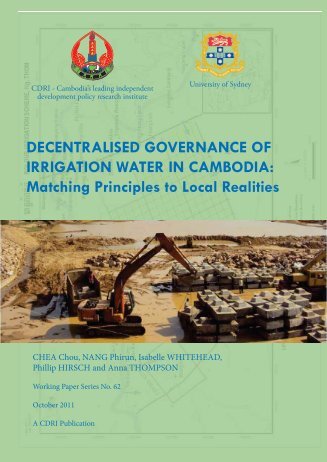 62) decentralised governance of irrigation water in cambodia - CDRI