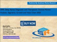 Sleep Apnea Diagnostic and Therapeutic Devices Market – Global Industry Perspective, Comprehensive Analysis and Forecast, 2014 – 2020