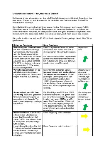 Erbschaftsteuerreform