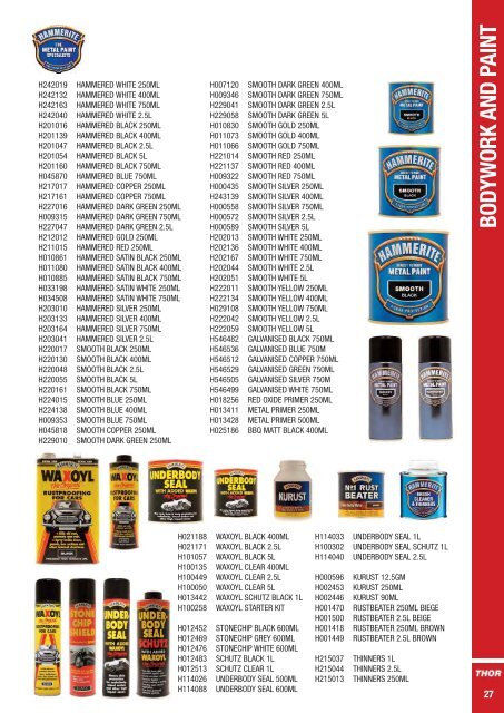 THOR Product Guide 2016