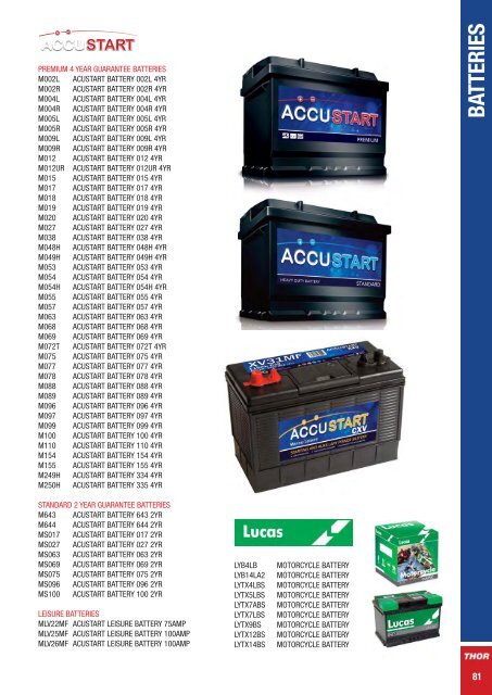 THOR Product Guide 2016