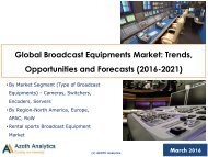 Global Broadcast Equipment Market Report (2016-2021)