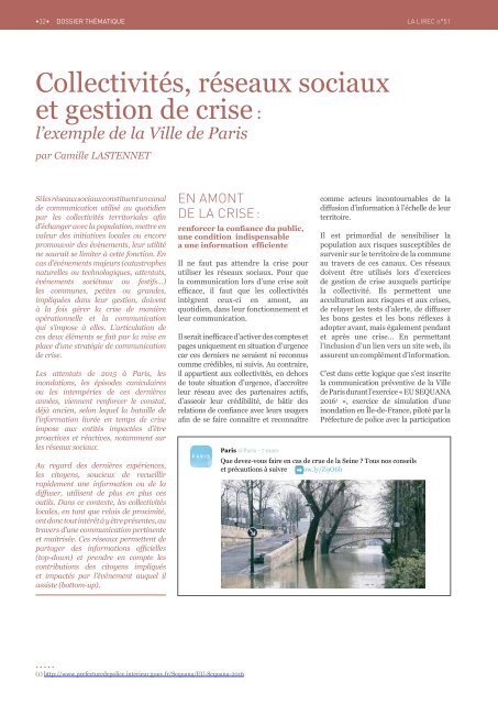 et gestion de crise