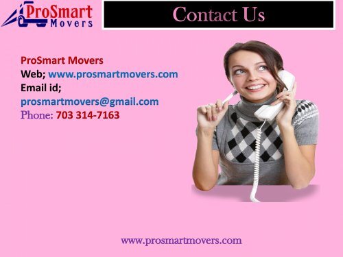 Residential Moving Services in Virginia|| ProSmart Movers