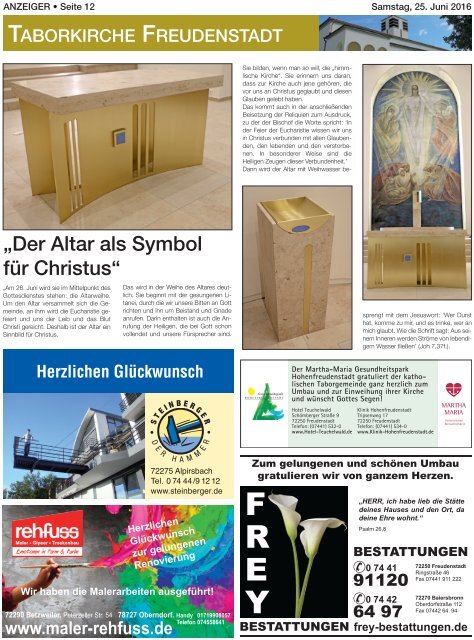 Anzeiger Ausgabe 25/16