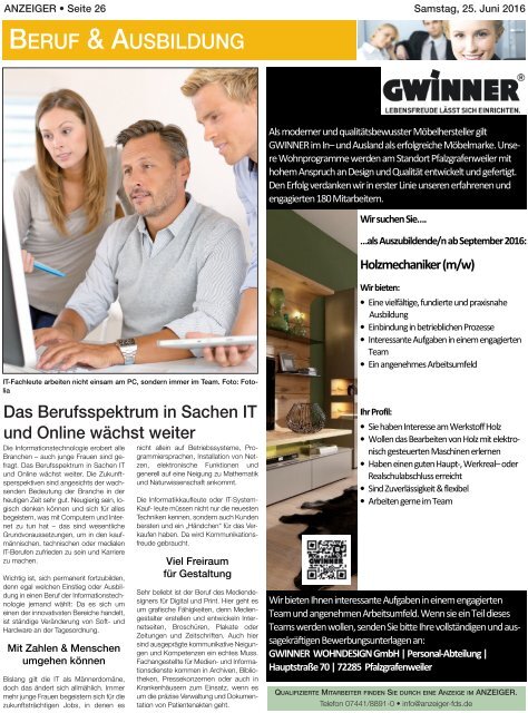 Anzeiger Ausgabe 25/16