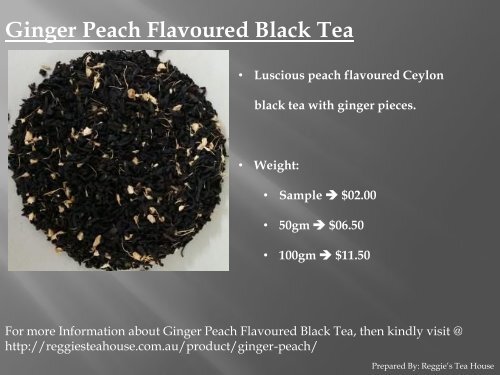 Buy Black Tea Online Australia from Reggie’s Tea House