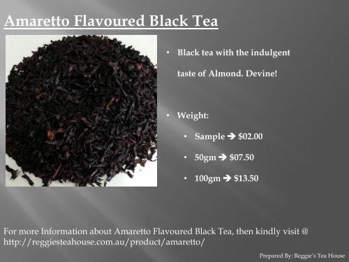 Buy Black Tea Online Australia from Reggie’s Tea House