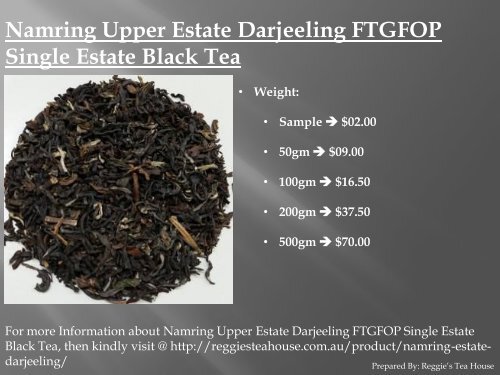Buy Black Tea Online Australia from Reggie’s Tea House