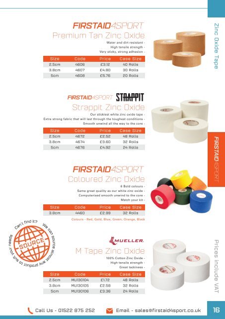 Firstaid4sport Catalogue 2016