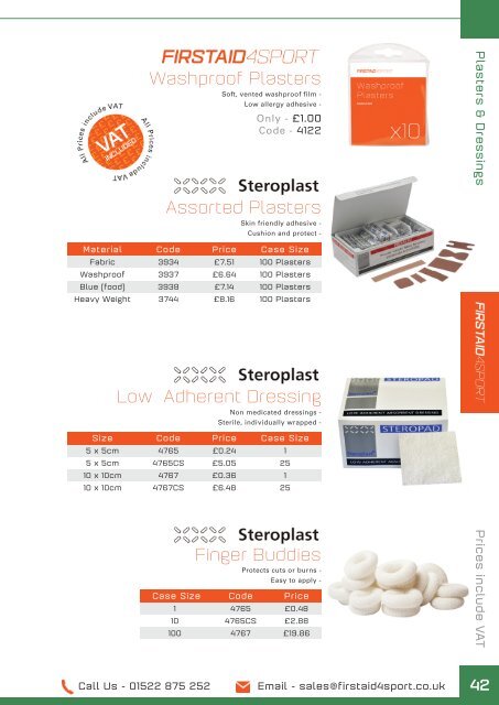 Firstaid4sport Catalogue 2016