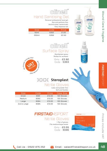 Firstaid4sport Catalogue 2016