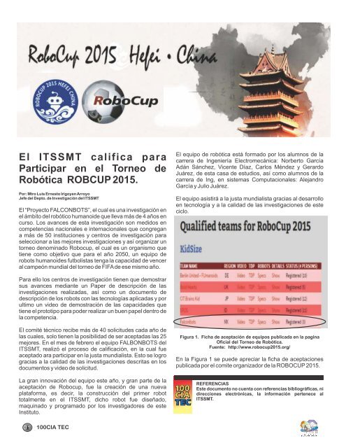 Revista 100CIATEC Edicion 17 Ene - Dic 2015