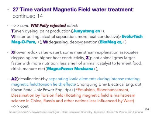 Quatro Níveis de Limpo, de Baixo Custo, Tecnologia de Agua Esquecido para Aplicações Comerciais, Industriais e Agrícolas / Clean Innovative Water Technology Barely Known in the Mainstream World