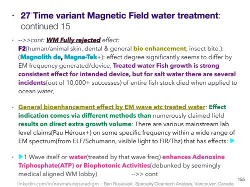 Quatro Níveis de Limpo, de Baixo Custo, Tecnologia de Agua Esquecido para Aplicações Comerciais, Industriais e Agrícolas / Clean Innovative Water Technology Barely Known in the Mainstream World