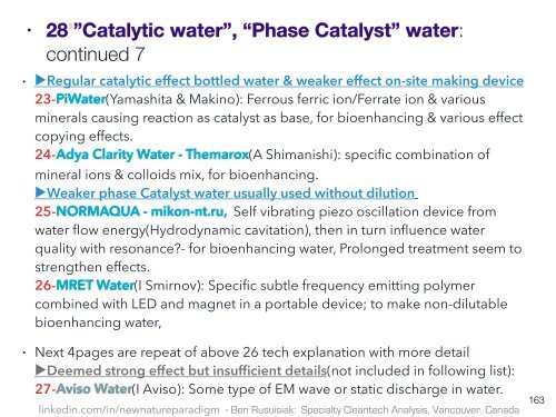 Quatro Níveis de Limpo, de Baixo Custo, Tecnologia de Agua Esquecido para Aplicações Comerciais, Industriais e Agrícolas / Clean Innovative Water Technology Barely Known in the Mainstream World