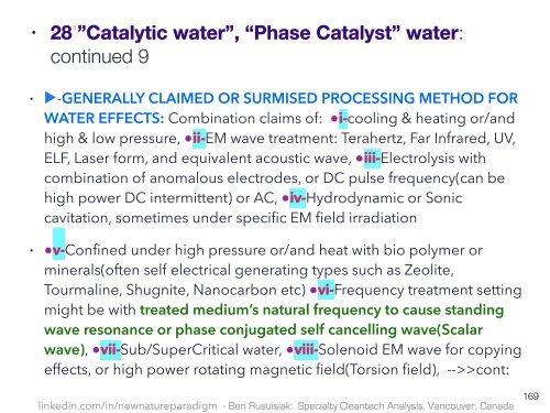 Quatro Níveis de Limpo, de Baixo Custo, Tecnologia de Agua Esquecido para Aplicações Comerciais, Industriais e Agrícolas / Clean Innovative Water Technology Barely Known in the Mainstream World