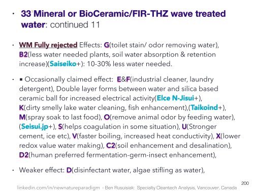 Quatro Níveis de Limpo, de Baixo Custo, Tecnologia de Agua Esquecido para Aplicações Comerciais, Industriais e Agrícolas / Clean Innovative Water Technology Barely Known in the Mainstream World