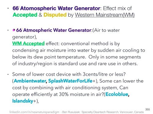 Quatro Níveis de Limpo, de Baixo Custo, Tecnologia de Agua Esquecido para Aplicações Comerciais, Industriais e Agrícolas / Clean Innovative Water Technology Barely Known in the Mainstream World