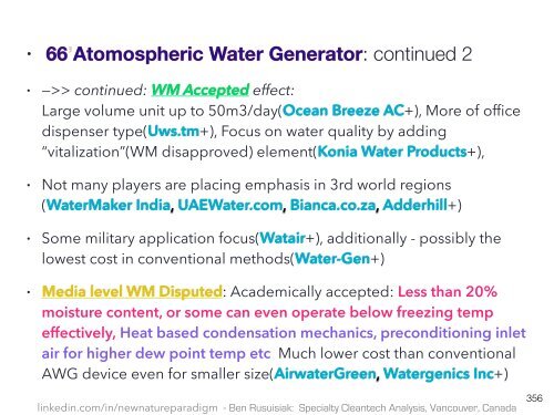 Quatro Níveis de Limpo, de Baixo Custo, Tecnologia de Agua Esquecido para Aplicações Comerciais, Industriais e Agrícolas / Clean Innovative Water Technology Barely Known in the Mainstream World