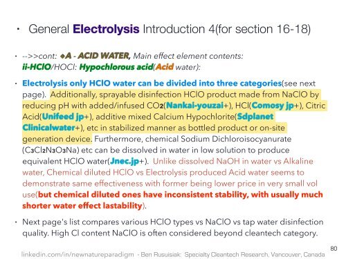 Quatro Níveis de Limpo, de Baixo Custo, Tecnologia de Agua Esquecido para Aplicações Comerciais, Industriais e Agrícolas / Clean Innovative Water Technology Barely Known in the Mainstream World