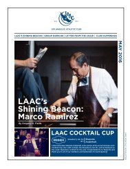 LA Athletic Club's MERCURY magazine 5.16 featuring 30 year community member Marco Ramirez