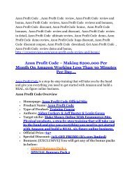 Azon Profit Code Review - SECRET of Azon Profit Code