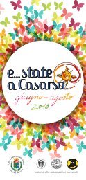 PROGRAMMA ESTATE A CASARSA 2016