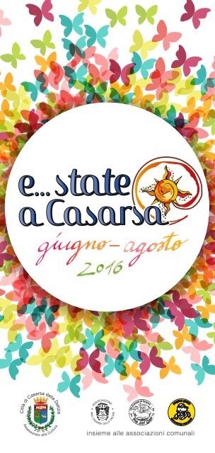 PROGRAMMA ESTATE A CASARSA 2016