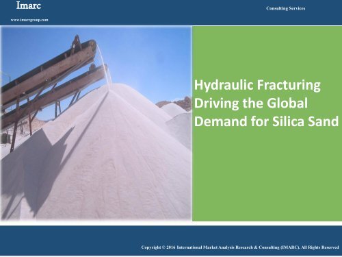 Silica Sand Market Market is Growing at a CAGR of Around 4.7% During 2008–2015