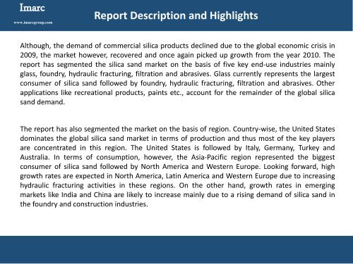 Silica Sand Market Market is Growing at a CAGR of Around 4.7% During 2008–2015