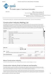 construction companies marketing lists