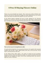 8 Pros Of Buying Flowers Online