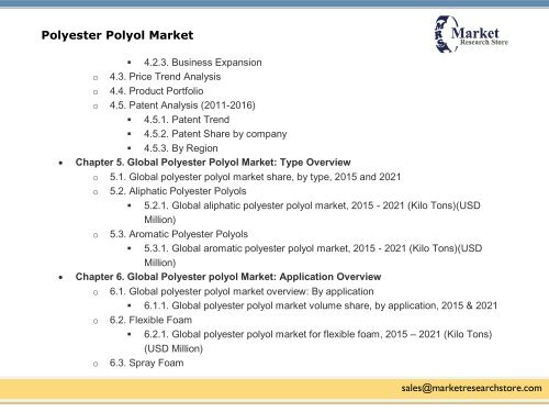 Polyester Polyol Market