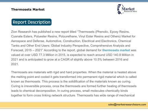 Thermosets Market