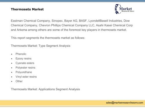 Thermosets Market