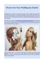 Flowers For Your Wedding day Hairdo