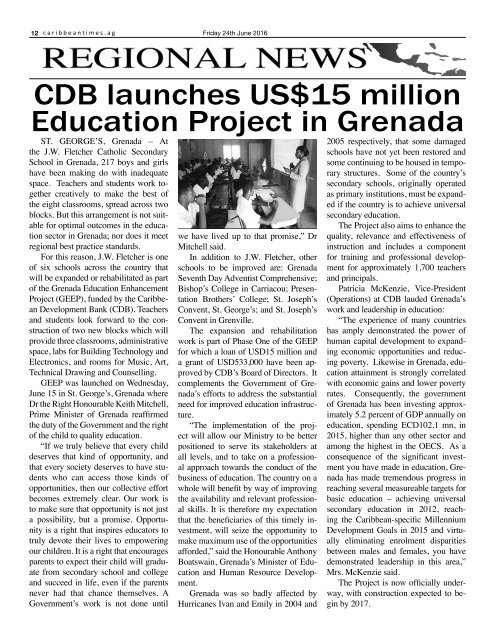 Caribbean Times 37th Issue - Friday 24th June 2016