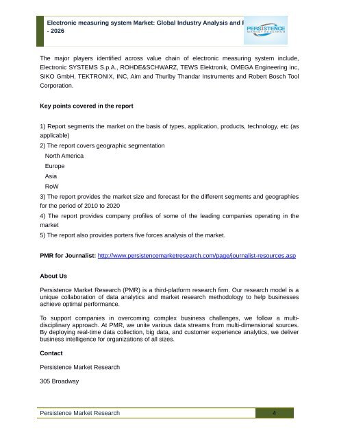 Electronic measuring system Market