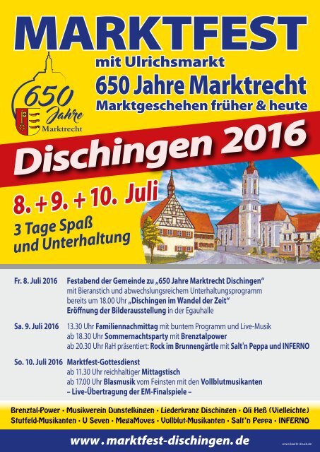 Dischingen Marktfest 2016