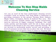 Maid Services Tacoma WA| Non Stop Maids