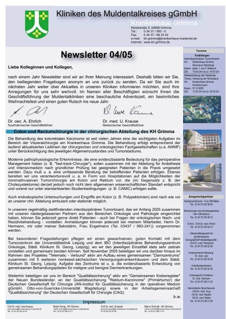 Newsletter 04/05 - Krankenhaus Wurzen