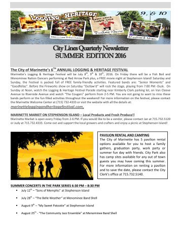 City Lines Newsletter - Summer Edition 2016